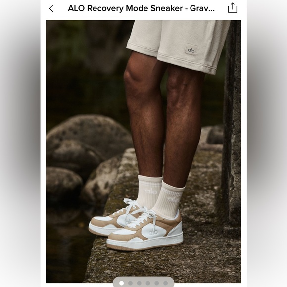 ALO Yoga Recovery Mode Sneaker - Gravel/White
